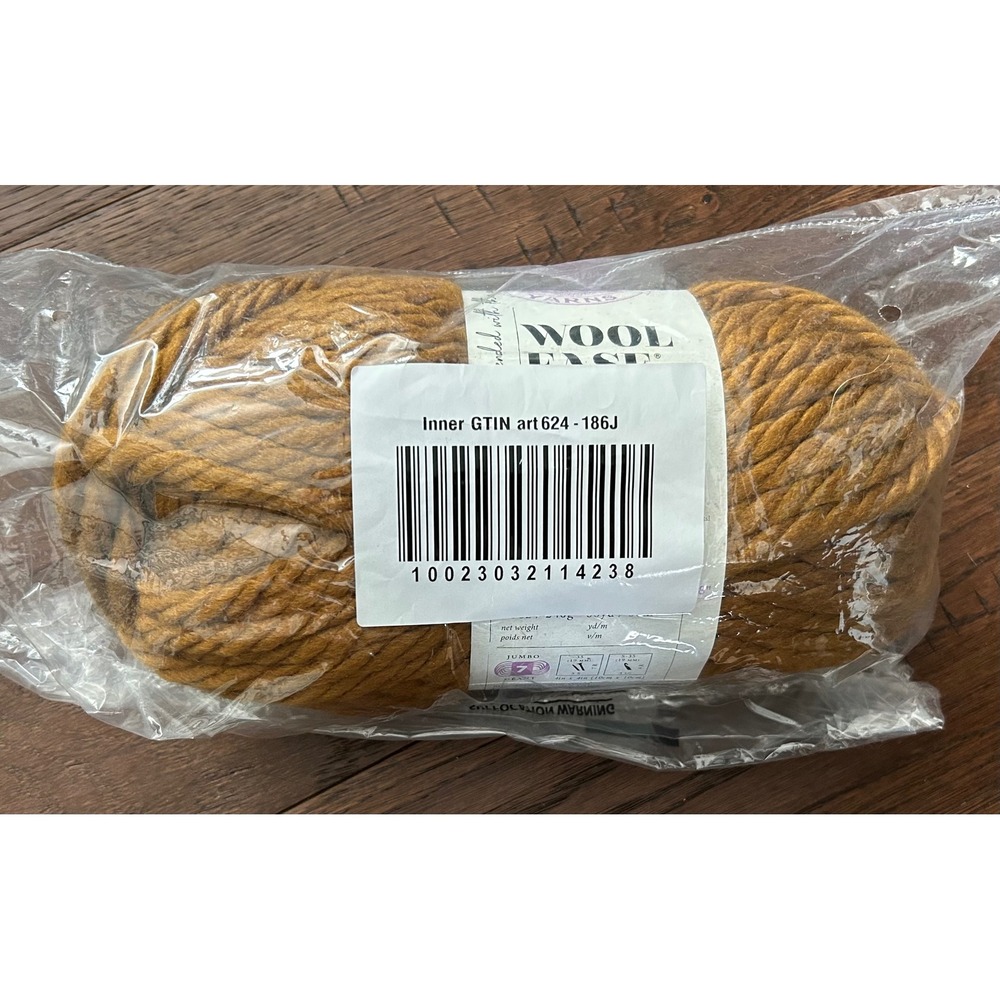 LION BRAND Wool Ease Thick & Quick Flax Jumbo‎ Yarn Skein Super Chunky Soft
